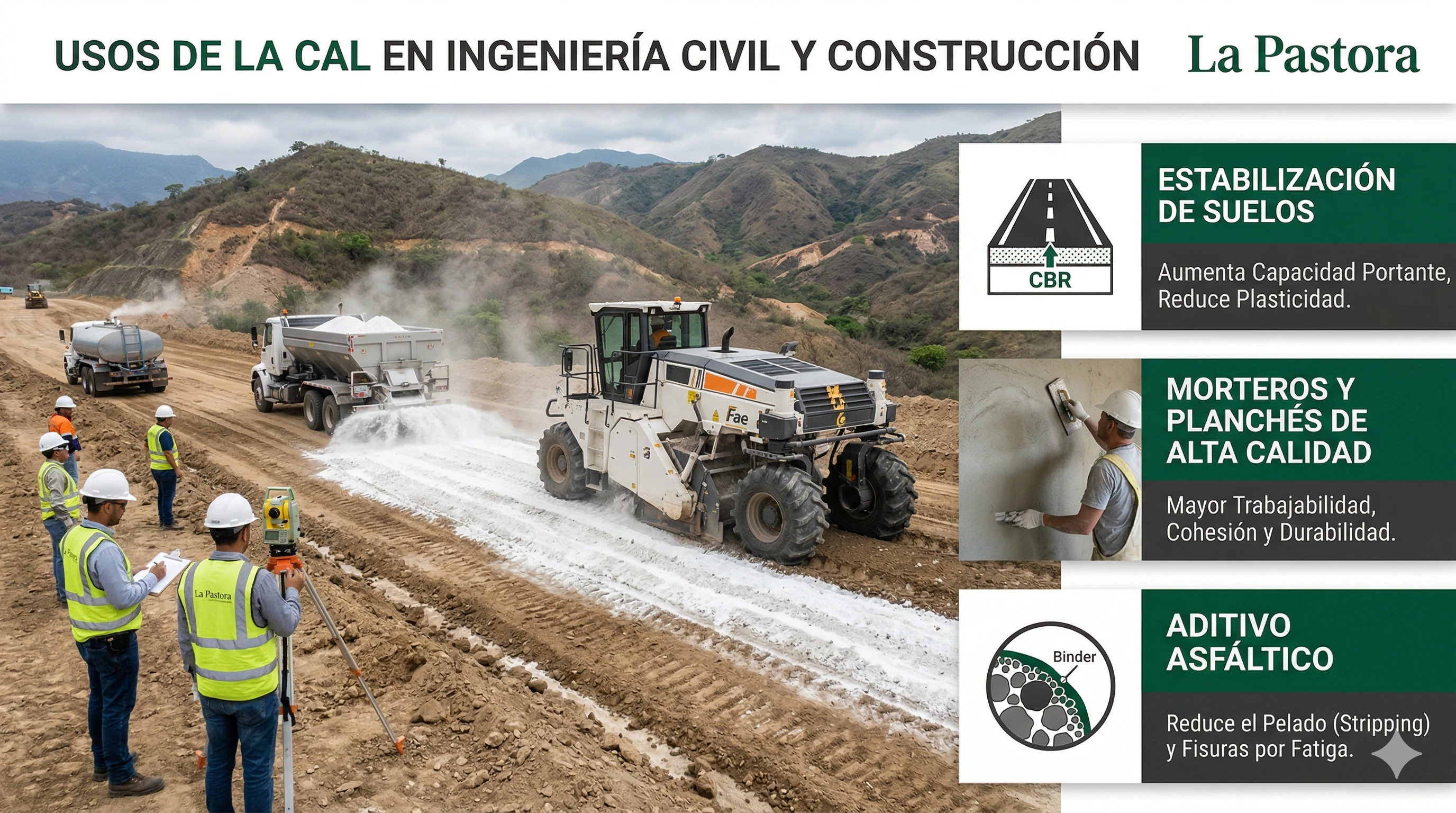 Estabilización de suelos con cal viva en sector construcción civil